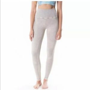 Avocado Moto Style High Waisted Leggings size small grey/blue